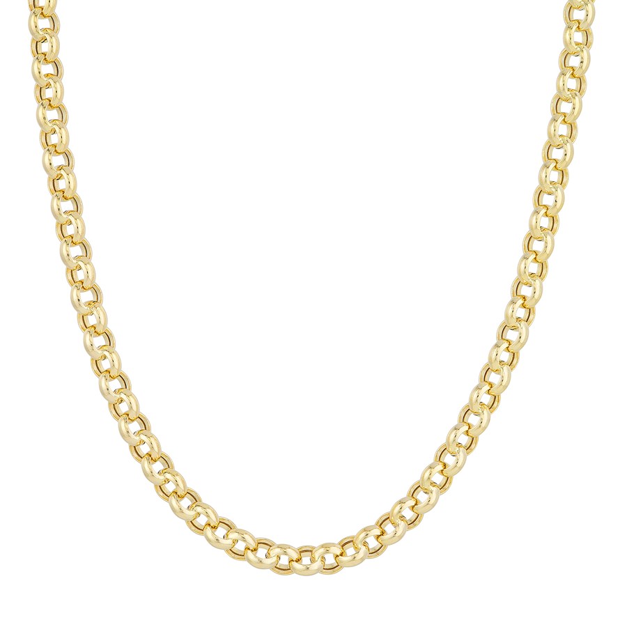 14K Yellow Gold 8 mm Rolo Chain w/ Pear Shape Clasp - 20 in.