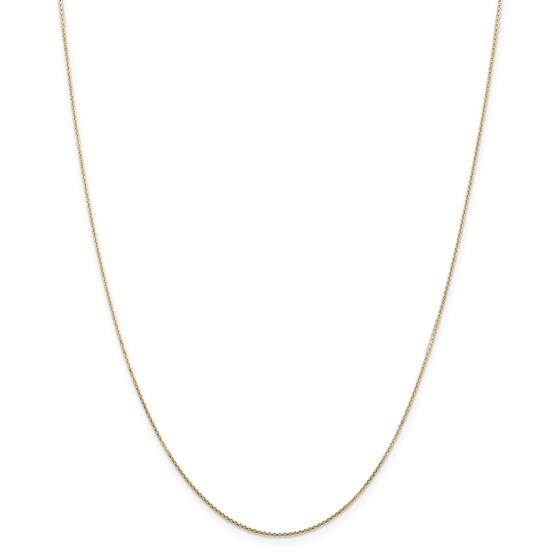 14k Yellow Gold .80 mm Diamond Cut Cable Chain - 22 in.