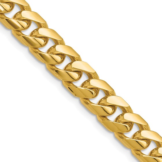 14K Yellow Gold 8mm Solid Miami Cuban Chain - 26 in.