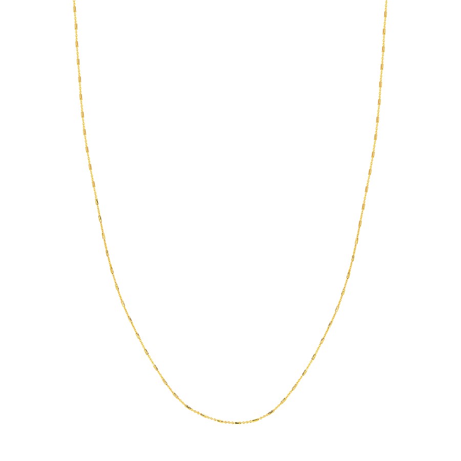 14K Yellow Gold .9 mm Saturn Chain w/ Spring Ring Clasp - 16 in.