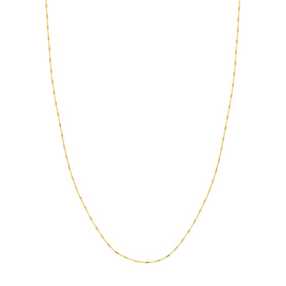 14K Yellow Gold .9 mm Saturn Chain w/ Spring Ring Clasp - 18 in.