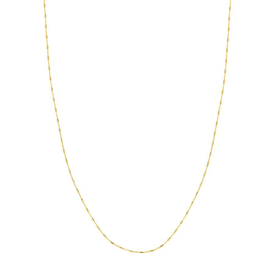 14K Yellow Gold .9 mm Saturn Chain w/ Spring Ring Clasp - 20 in.