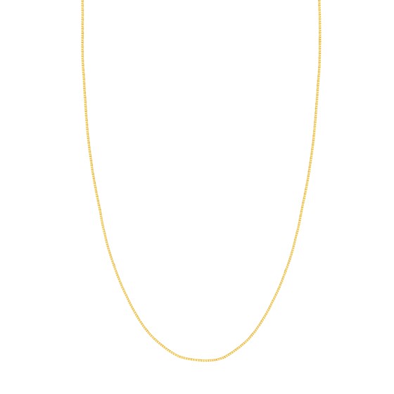 14K Yellow Gold .96mm Box Chain with Lobster Clasp - 18 in. 14K Yellow Gold .96mm Box Chain with Lobster Clasp - 18 in.