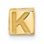 14K Yellow Gold Alphabet Bead Letter K