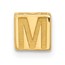 14K Yellow Gold Alphabet Bead Letter M