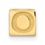 14K Yellow Gold Alphabet Bead Letter O