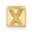 14K Yellow Gold Alphabet Bead Letter X