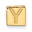 14K Yellow Gold Alphabet Bead Letter Y