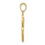 14K Yellow Gold Anchor and Clover Charm - 26.4 mm