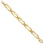 14K Yellow Gold and Brushed Fancy Link Bracelet - 7.5 in.