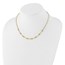 14K Yellow Gold and D/C Beaded Fancy Link Necklace - 17.25 in.