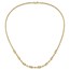 14K Yellow Gold and D/C Beaded Fancy Link Necklace - 17.25 in.