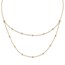 14K Yellow Gold and D/C Beaded Layered Necklace - 18 in.
