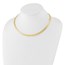 14K Yellow Gold and D/C Reversible Omega Necklace - 17.25 in.