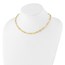 14K Yellow Gold and Dia-cut Beaded Fancy Plus Necklace - 18 in.