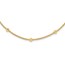 14K Yellow Gold and Diamond-cut Beaded Necklace - 17 in.