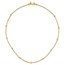 14K Yellow Gold and Diamond-cut Beaded Necklace - 17 in.