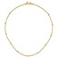 14K Yellow Gold and Diamond-cut Beaded Necklace - 17 in.