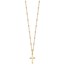 14K Yellow Gold and Diamond-cut Cross Necklace - 16.25 in.