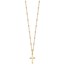 14K Yellow Gold and Diamond-cut Cross Necklace - 16.25 in.