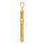 14K Yellow Gold and Diamond-cut Cross Pendant - 48.9 mm