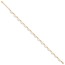 14K Yellow Gold and Diamond-cut Fancy Anklet - 11.5 in.