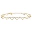 14K Yellow Gold and Diamond-cut Fancy Anklet - 11.5 in.
