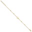 14K Yellow Gold and Diamond-cut Heart Beads Bracelet - 7.5 in.
