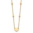 14K Yellow Gold and Diamond-cut Heart Beads Necklace - 17.5 in.