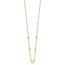 14K Yellow Gold and Diamond-cut Heart Beads Necklace - 17.5 in.