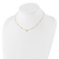 14K Yellow Gold and Diamond-cut Heart Beads Necklace - 17.5 in.