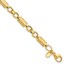 14K Yellow Gold and Grooved Fancy Link Men's Bracelet - 5.4 in.