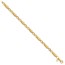 14K Yellow Gold and Grooved Fancy Link Men's Bracelet - 5.4 in.