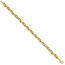 14K Yellow Gold and Grooved Fancy Oval Link Bracelet - 7.5 in.