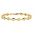 14K Yellow Gold and Satin Puffed Circles Bracelet - 7.5 in.