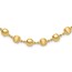 14K Yellow Gold and Satin Puffed Circles Necklace - 17.75 in.