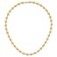 14K Yellow Gold and Satin Puffed Circles Necklace - 17.75 in.