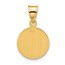 14K Yellow Gold and Satin Solid Face of Jesus Medal - 21.5 mm