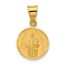 14K Yellow Gold and Satin Solid St Jude Thaddeus Medal - 21.2 mm
