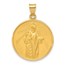 14K Yellow Gold and Satin Solid St Jude Thaddeus Medal - 33 mm