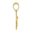14K Yellow Gold and Satin Solid St. Michael Medal - 21.3 mm