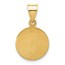 14K Yellow Gold and Satin St. Anthony Medal - 21.7 mm