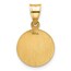 14K Yellow Gold and Satin St. Christopher Medal - 21.1 mm