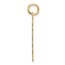 14K Yellow Gold and Satin Vertical 2024 Charm - 28.25 mm