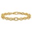14K Yellow Gold and Textured 7.5in Fancy Bracelet - 7.5 in.