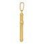 14K Yellow Gold and Textured Cross Pendant - 54.8 mm