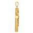 14K Yellow Gold and Textured Crucifix Pendant - 48.8 mm
