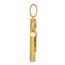 14K Yellow Gold and Textured Crucifix Pendant - 52.5 mm