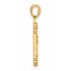 14K Yellow Gold and Textured Dog Tag Cross Pendant - 25.3 mm