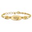 14K Yellow Gold and Textured Fancy Bracelet - 8.5 in.